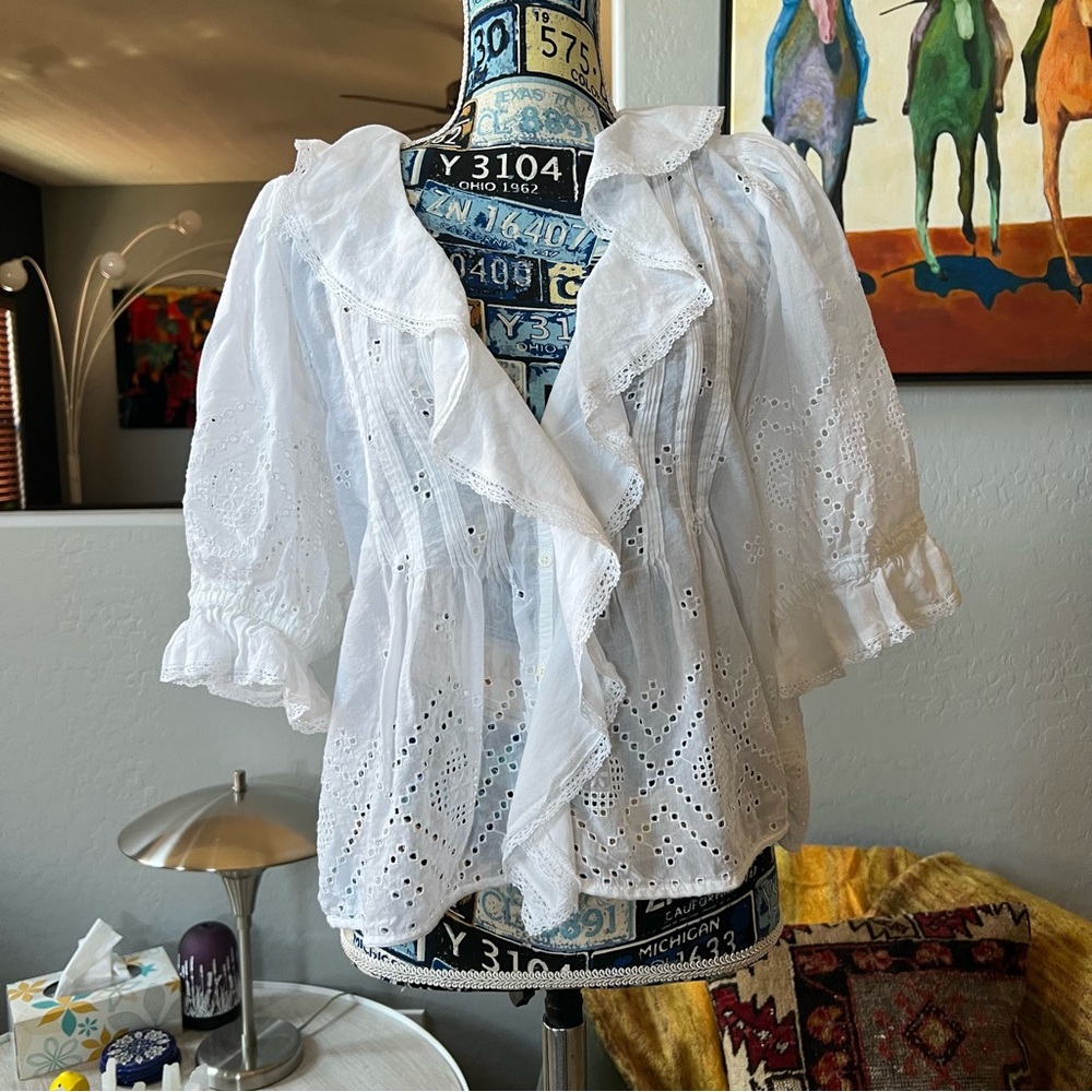 Madewell ruffle top